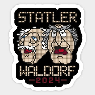 POXELART - Statler and Waldorf for president 2024 Sticker